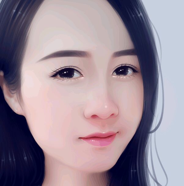 ps结合sai把高清手机人像转为细腻的转手绘