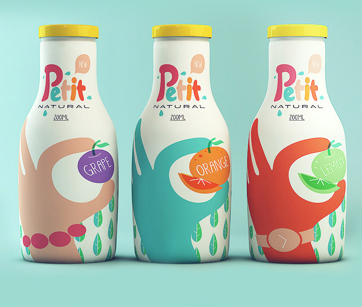 清新的生态果汁饮料包装
