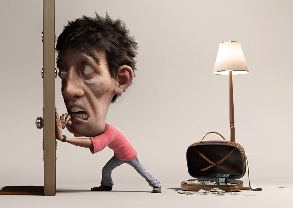 搞笑3d大头人像作品